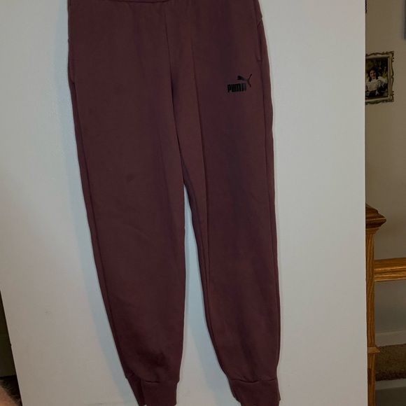 Puma Burgundy Joggers - Picture 1 of 4